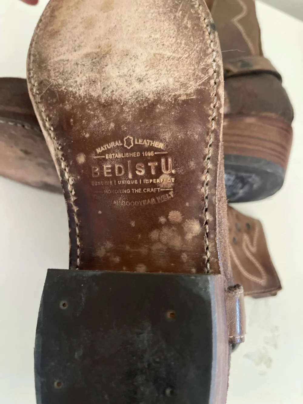 Bed Stu Cowgirl Ankle Leather Boots - Picture 8 of 9